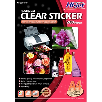 Platinum Clear Sticker Domon สติ๊กเกอร์ใสเคลือบพิเศษ NSC204-10 Hi-Jet  200 Micron