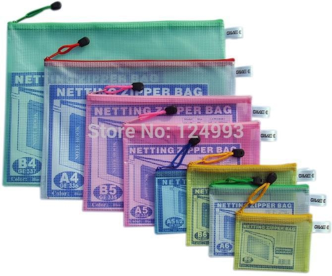 ซองซิปตาข่าย PVC A6 คละสี GE 333 Domon VCC-098