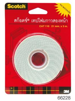 เทปโฟม Scotch 3M (แพ็คแดง) ความกว้าง 21 mm. x 3 m.