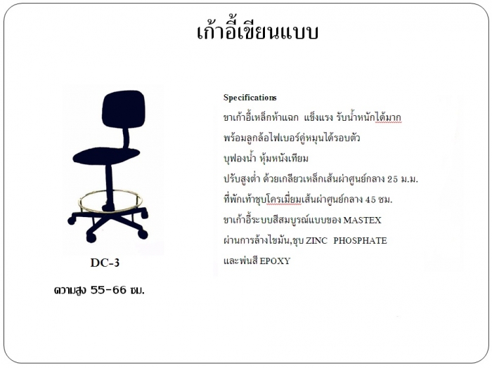 (SALE)เก้าอี้ มีพนักพิงสูง Mastex DC-3