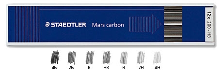 ไส้ดินสอ 2.0 mm. STAEDTLER B MARS carbon 200-2B