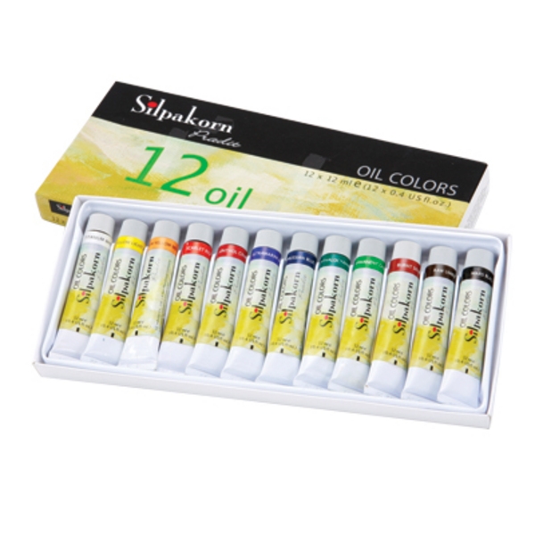 ชุดสีน้ำมันศิลปากร Silpakorn 12 ml. 12 สี