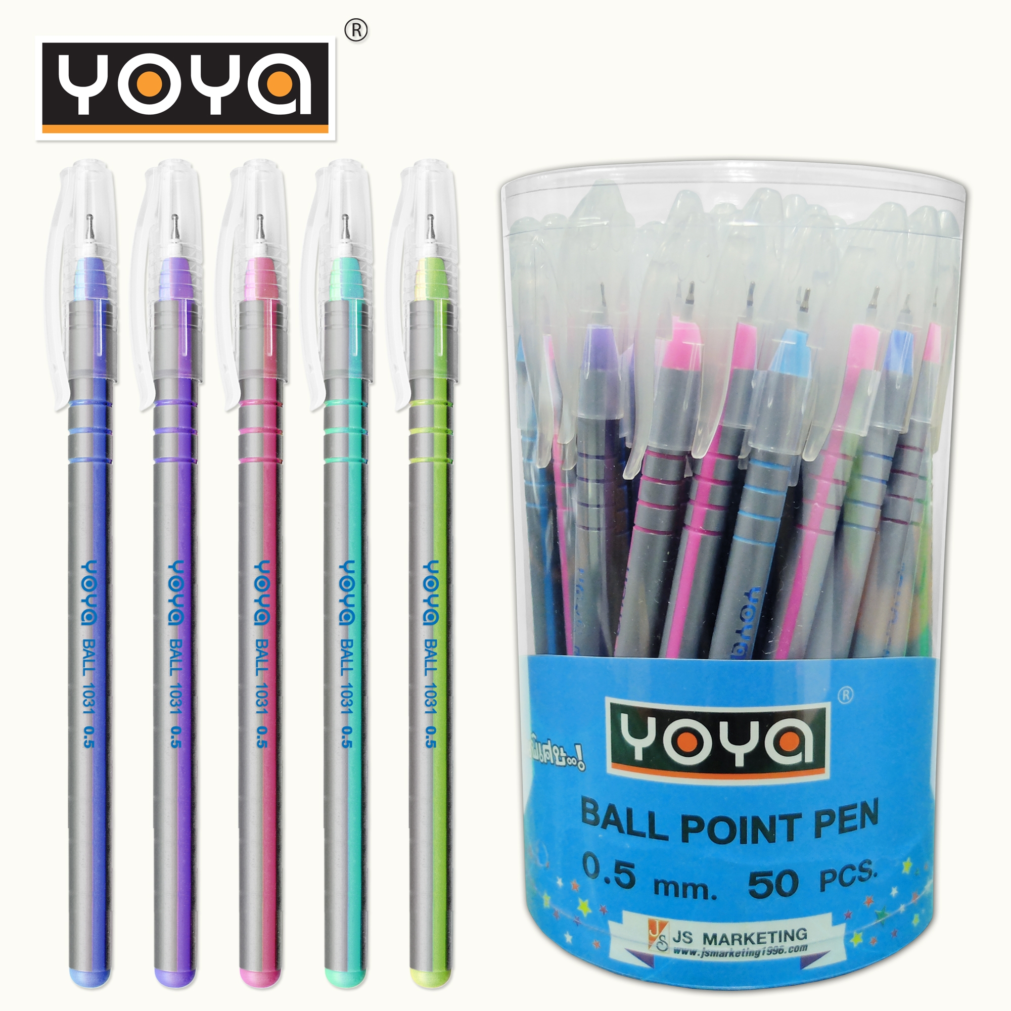 ปากกา YAYA BALL 1031/1052 0.5mm.ทุกสี