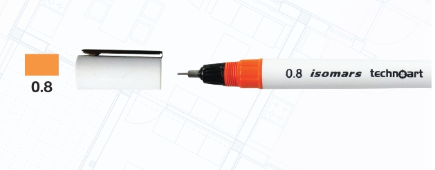 ปากกาเขียนแบบ ISOMARS รุ่น Technoart No.ISM-10-08