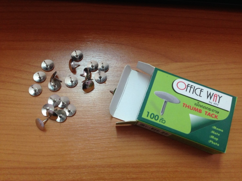 เป๊กกดกระดาษ Office Way Thumb Tack บรรจุ 100 ตัว