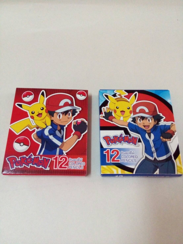 ดินสอสีไม้ นานมี  Pokemon 12 สี แบบสั้น