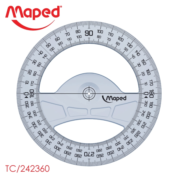 ไม้โปรแทรกเตอร์ 360 องศา ขนาด 12 cm. มาเพ็ค Maped TC/242360 Sakura