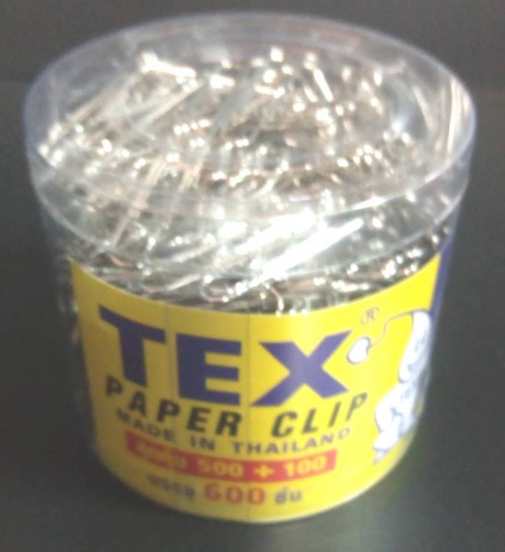 ลวดเสียบกระดาษ TEX Paper Clip ขนาด 33 mm. (บรรจุ 600 ชิ้น)