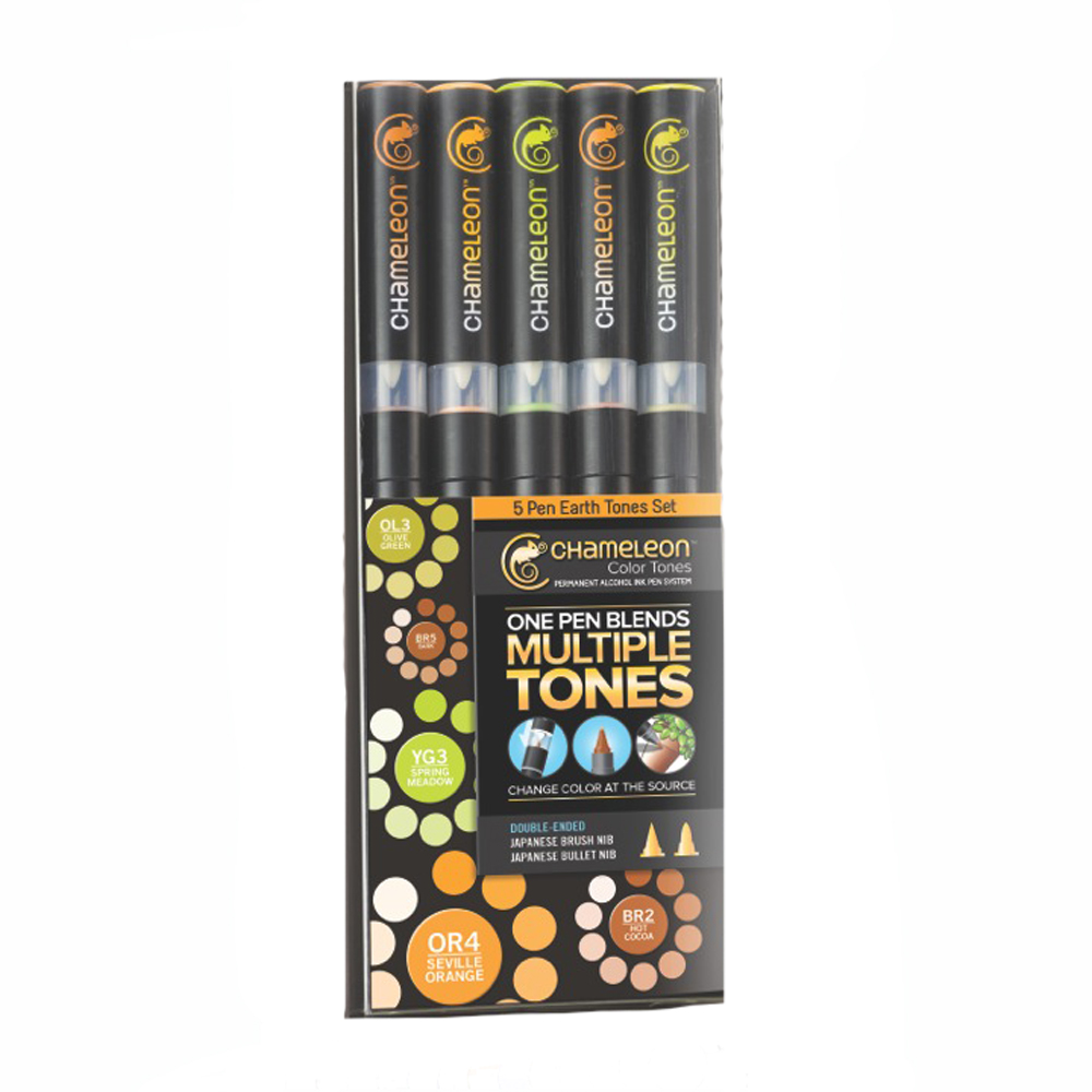 Chameleon Pens - 5 Pen Earth Tones Set