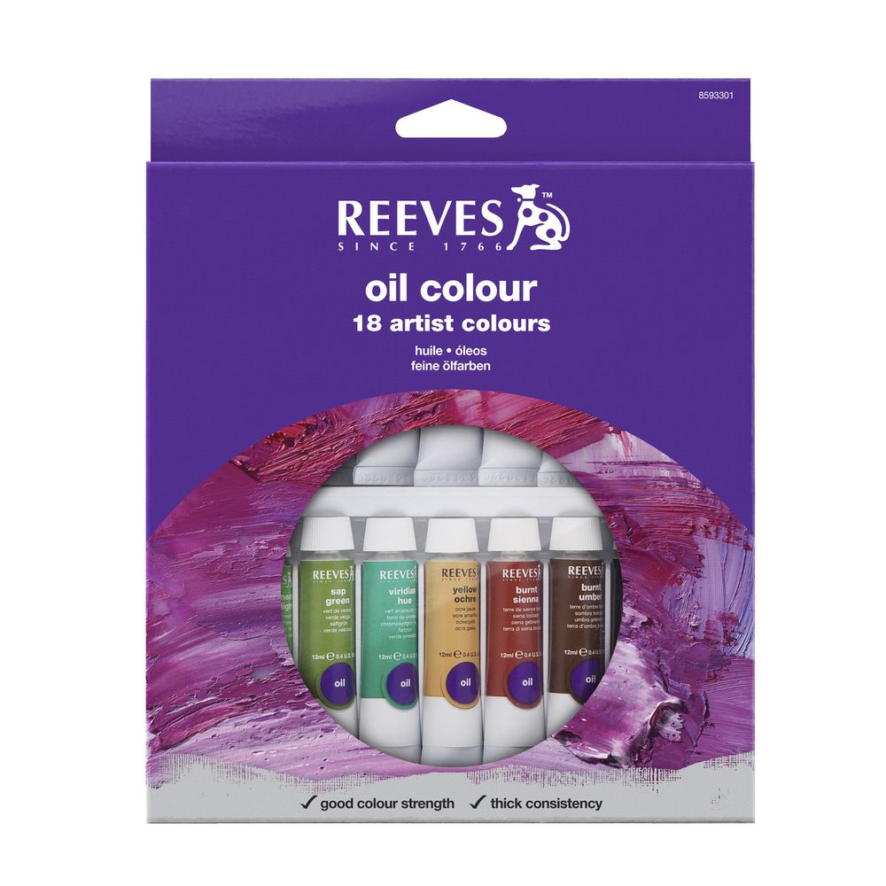 ชุดสีน้ำมัน oil colour Reeves 18 สี 10ml.