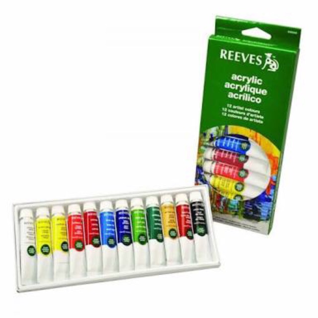 ชุดสีอะคริลิค Acrylic Reeves 12 สี 10ml.