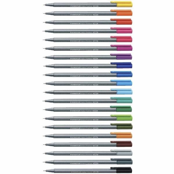 ปากกาเขียนแบบ STAEDTLER 0.3 Triplus fineliner No.334-57 สีเขียวมะกอก