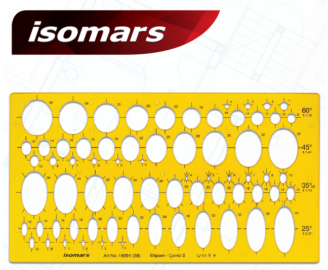 แผ่นเทมเพลทวงกลม isomars is18091