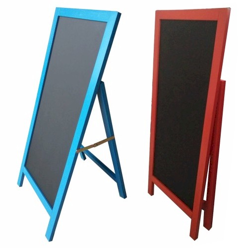 กระดานดำ 3 ขา ขอบสี ขนาด 45X80 CM.