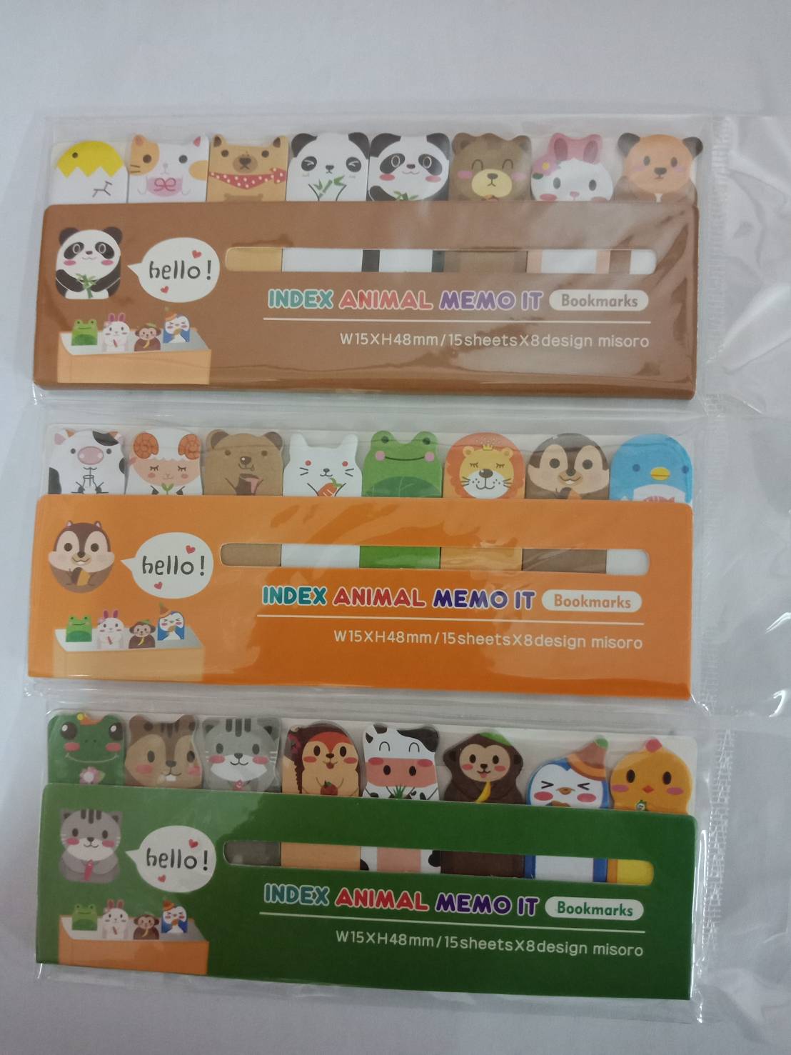 Stick Note HT1401-680 Index Animal Memo It Bookmarks ขนาด 53x14 mm คละลาย