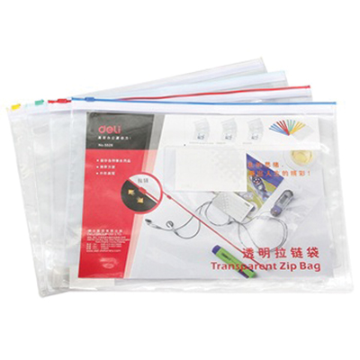 ซองซิปล็อคDeli E5526 ขนาด A4Transparent Zip Bag