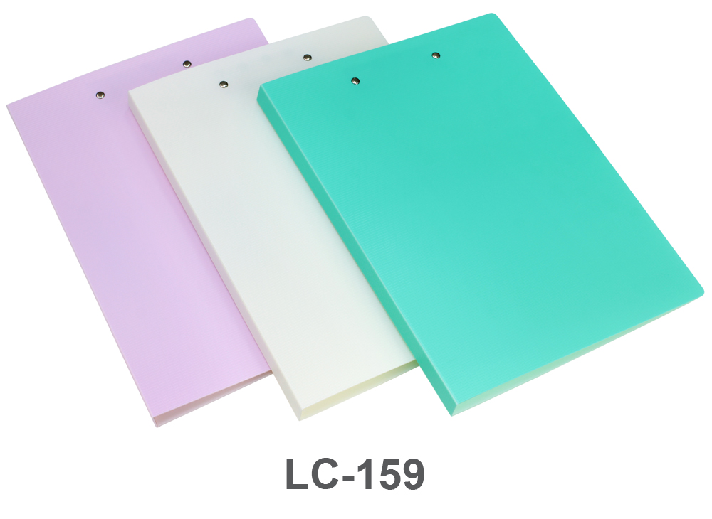 แฟ้มหนีบเอกสาร OST Double Lever Clip File ขนาด a4  LC-159/ลายลูกฟูก คละสี