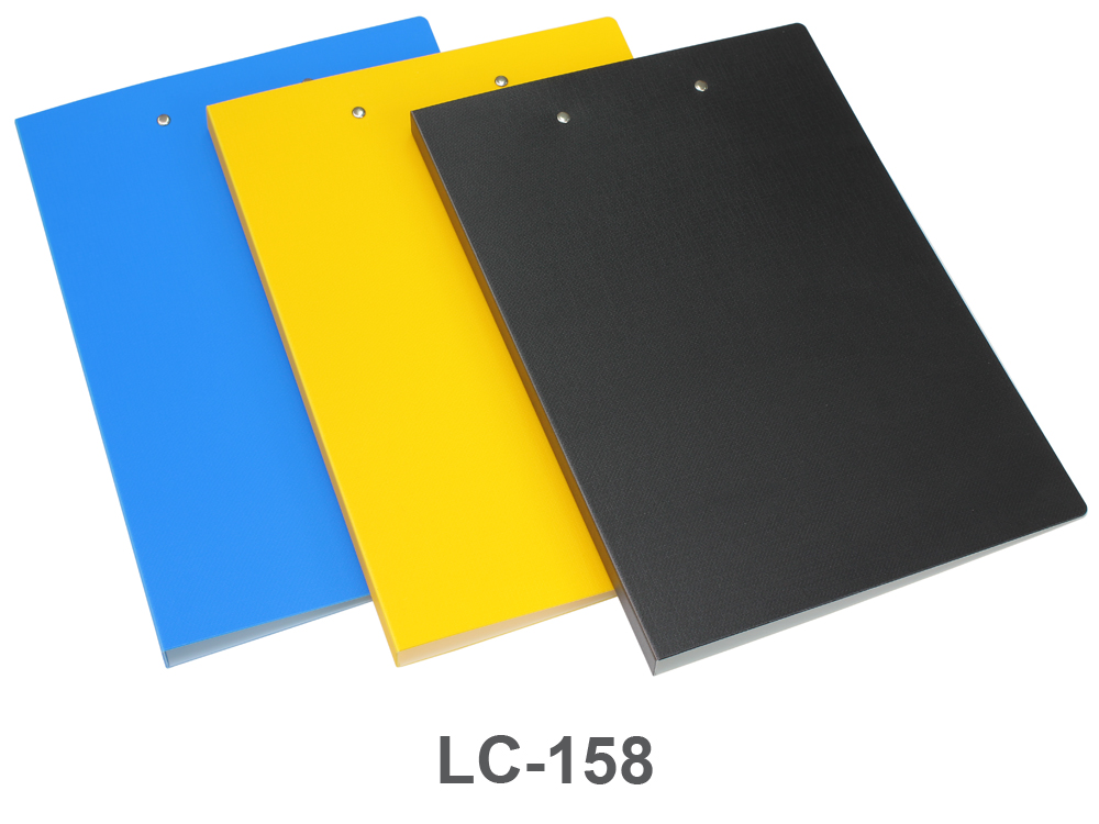 แฟ้มหนีบเอกสาร OST Double Lever Clip File ขนาด a4  LC-158/ลายลินิน คละสี