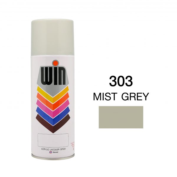 สีสเปรย์ อเนกประสงค์ WIN 400 CC Miss Grey (สีหมอกเทา) #303