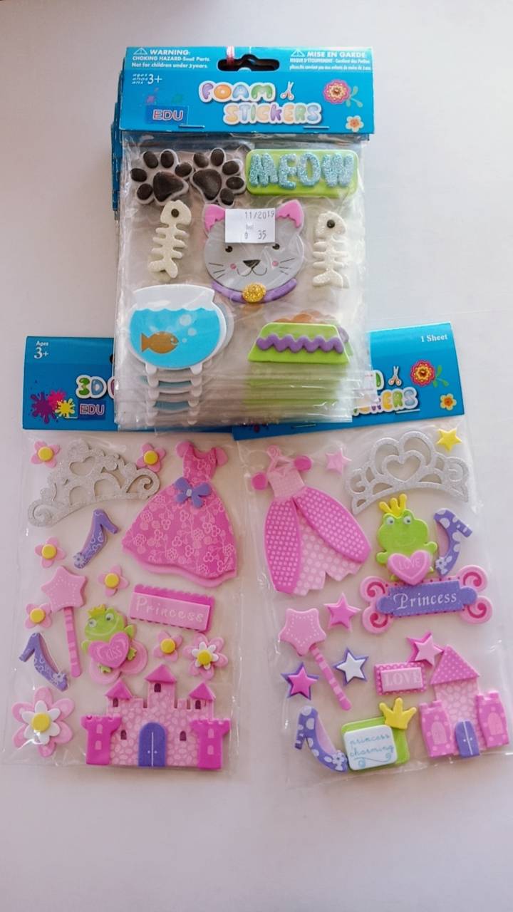 สติ๊กเกอร์โฟม Princess 3D EDU- EVA50370-T