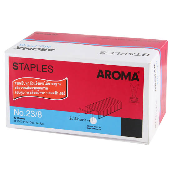 ลวดเย็บ STAPLES AROMA No.23/8