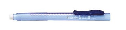 ยางลบเลื่อนด้ามใส Pentel - Clic Eraser ZE11T-C สีฟ้า