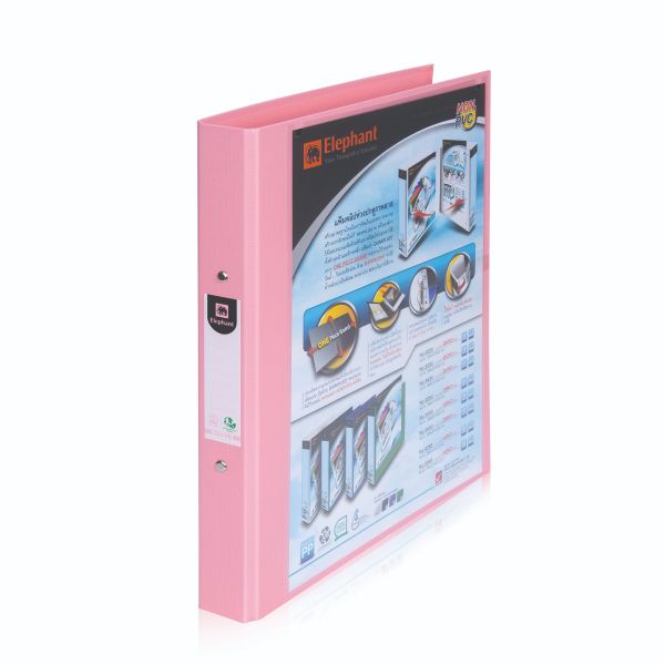 แฟ้มตราช้าง 2 ห่วง ปกดูราพลาส 221VB A4 วิวบายเดอร์ สีพีช
