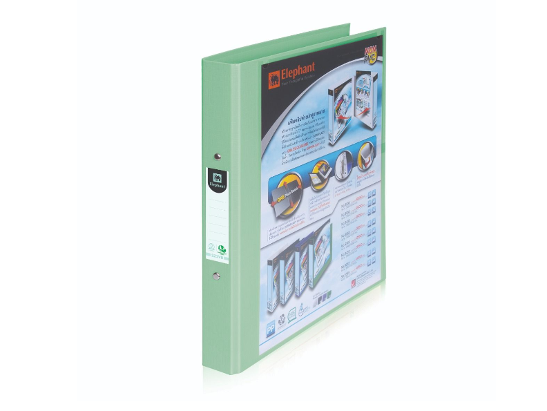 แฟ้มตราช้าง 2 ห่วง ปกดูราพลาส 221VB A4 วิวบายเดอร์ สีอความารีน