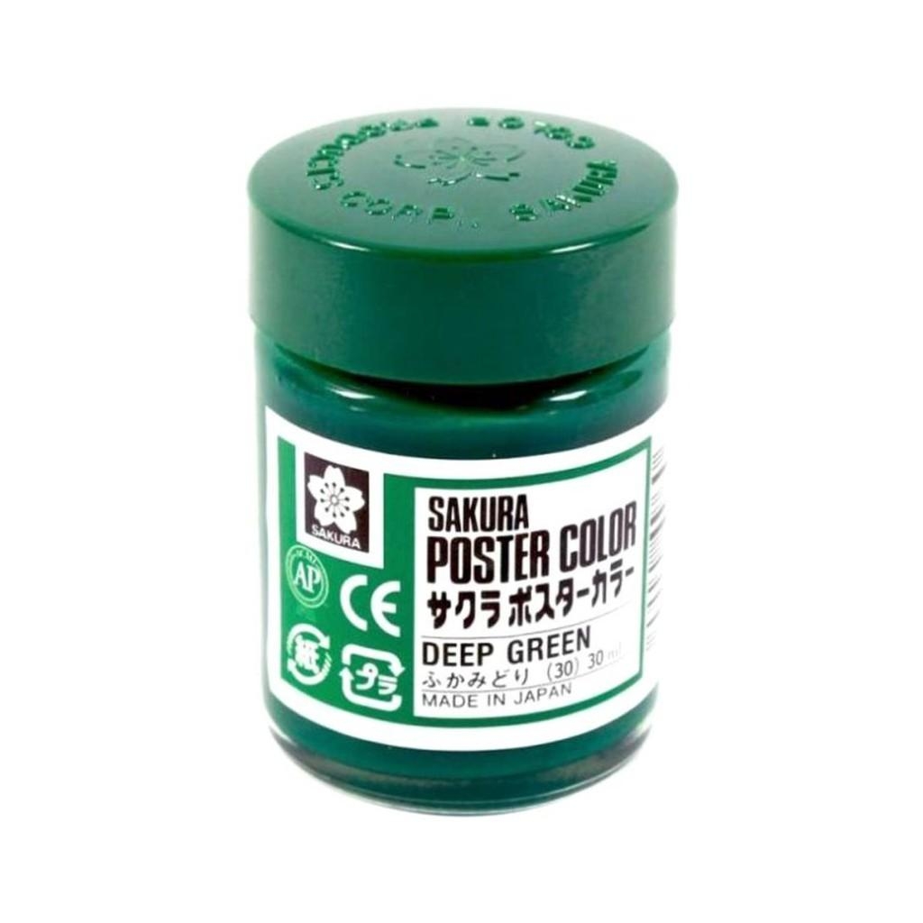 (SALE)สีโปสเตอร์ Sakura 30 c.c. สีเขียวแก่ No.30 Deep Green
