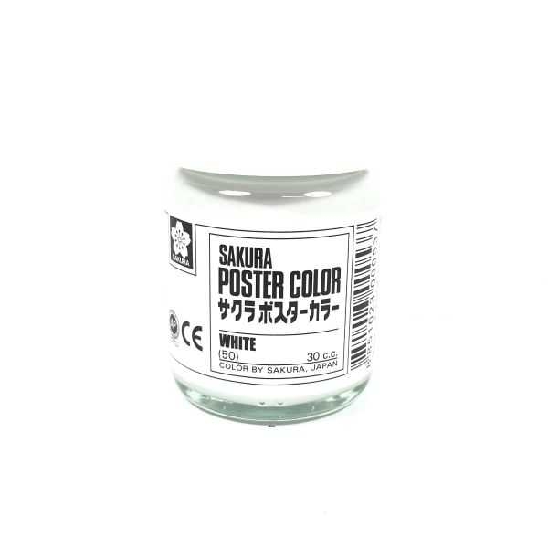 (SALE)สีโปสเตอร์ Sakura 30 c.c. สี White No.50 สีขาว